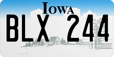 IA license plate BLX244