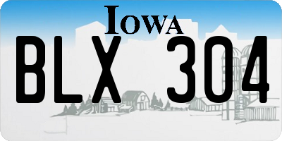 IA license plate BLX304