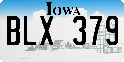 IA license plate BLX379