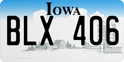 IA license plate BLX406