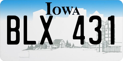 IA license plate BLX431