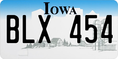 IA license plate BLX454