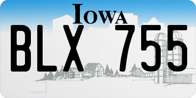IA license plate BLX755