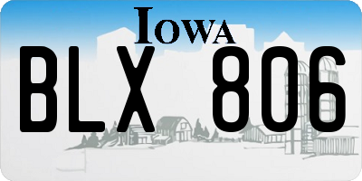 IA license plate BLX806