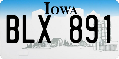 IA license plate BLX891