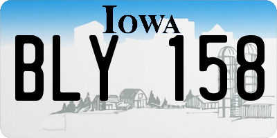 IA license plate BLY158