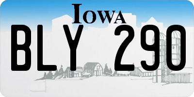IA license plate BLY290