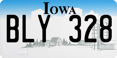 IA license plate BLY328