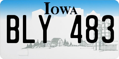 IA license plate BLY483
