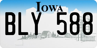 IA license plate BLY588