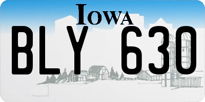 IA license plate BLY630