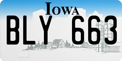 IA license plate BLY663