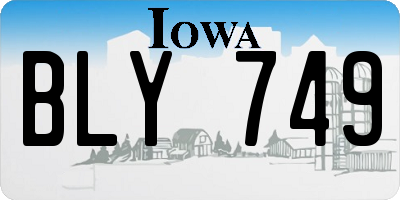 IA license plate BLY749