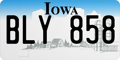 IA license plate BLY858