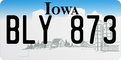 IA license plate BLY873