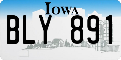 IA license plate BLY891
