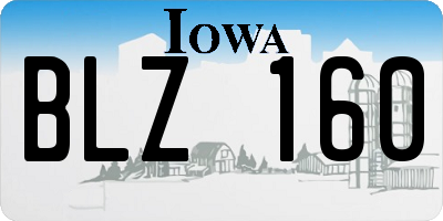 IA license plate BLZ160