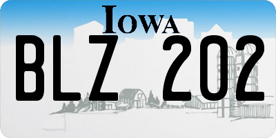 IA license plate BLZ202
