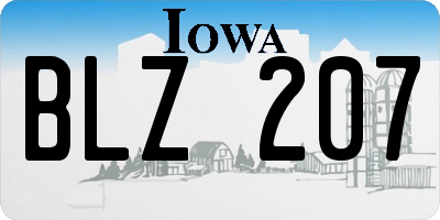 IA license plate BLZ207
