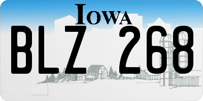 IA license plate BLZ268