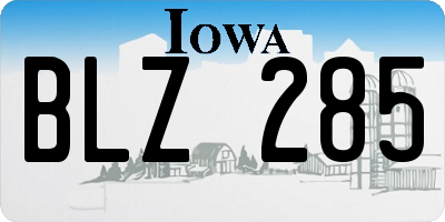 IA license plate BLZ285