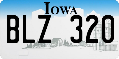 IA license plate BLZ320