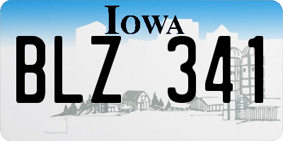 IA license plate BLZ341