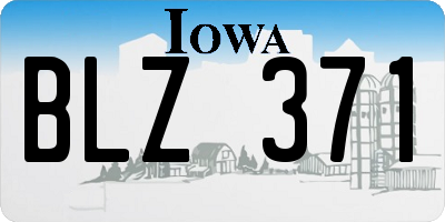 IA license plate BLZ371