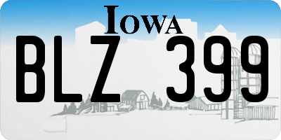 IA license plate BLZ399