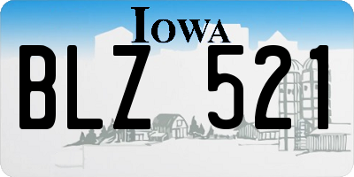 IA license plate BLZ521