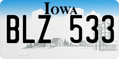 IA license plate BLZ533
