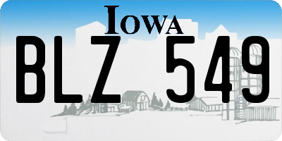 IA license plate BLZ549
