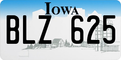 IA license plate BLZ625