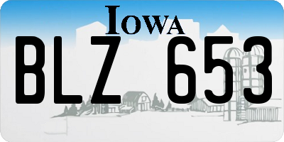 IA license plate BLZ653