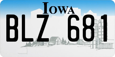 IA license plate BLZ681