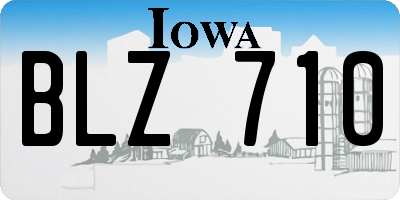 IA license plate BLZ710