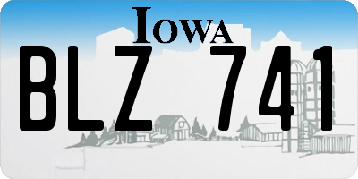 IA license plate BLZ741