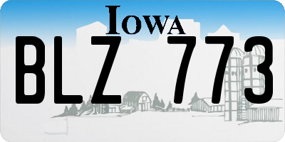 IA license plate BLZ773