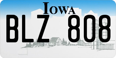 IA license plate BLZ808