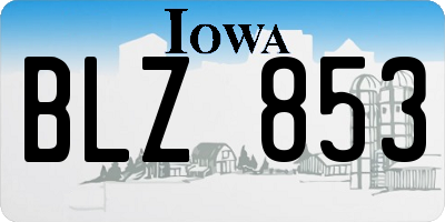 IA license plate BLZ853