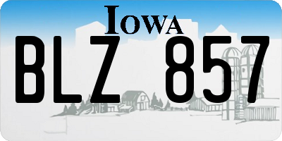 IA license plate BLZ857