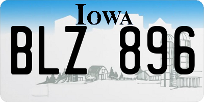 IA license plate BLZ896