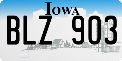 IA license plate BLZ903