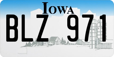 IA license plate BLZ971