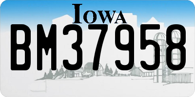 IA license plate BM37958