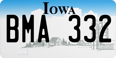 IA license plate BMA332