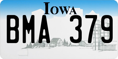 IA license plate BMA379