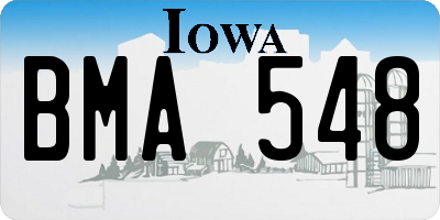 IA license plate BMA548