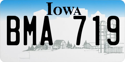 IA license plate BMA719