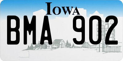 IA license plate BMA902